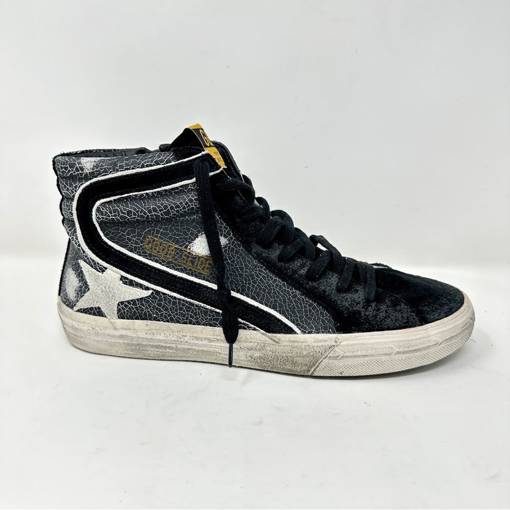 Golden Goose Slide Men Sneakers Black Suede US 9 EUR 42